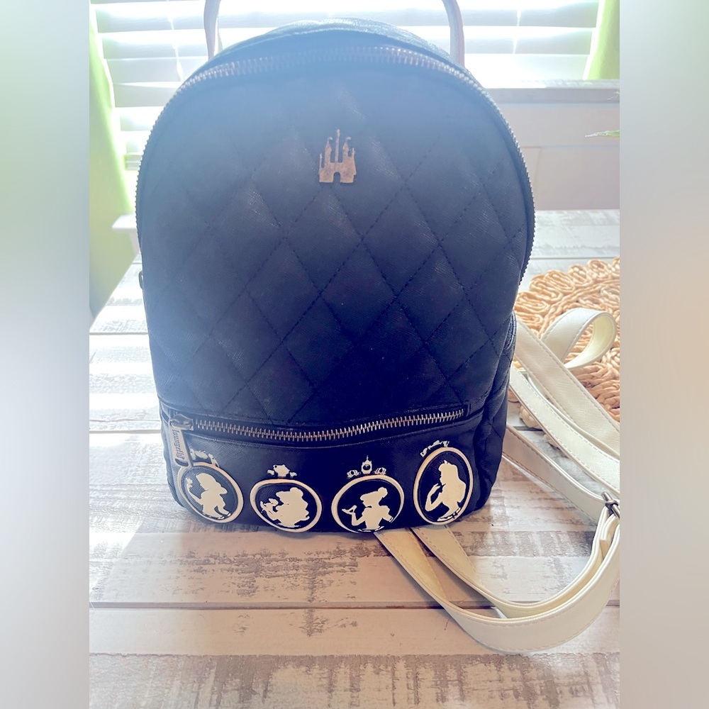 Rare Loungefly Disney Princess Quilted Cameo  Mini Backpack